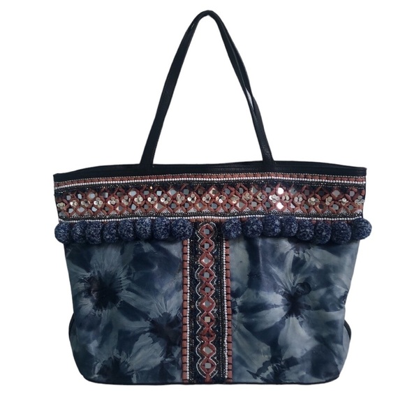 Rebecca Minkoff Mini Poms Tiny Medallions Tote Bag - Picture 1 of 15